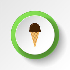 ice cream chocolate colored button icon. Element of ice cream illustration icon. Signs and symbols can be used for web, logo, mobile app, UI, UX