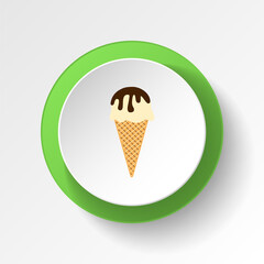ice cream chocolate colored button icon. Element of ice cream illustration icon. Signs and symbols can be used for web, logo, mobile app, UI, UX
