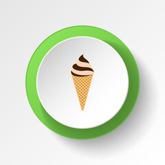 ice cream chocolate colored button icon. Element of ice cream illustration icon. Signs and symbols can be used for web, logo, mobile app, UI, UX