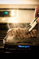grilling meat