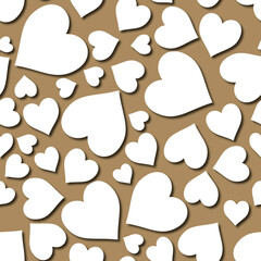Love heart seamless repeat pattern background