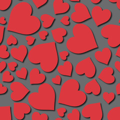 Love heart seamless repeat pattern background