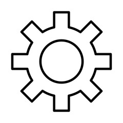 gear machine work line style icon