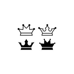 Royal crown icon vector logo