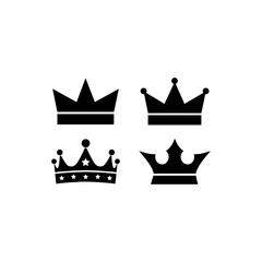 Royal crown icon vector logo