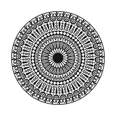 Black Mandala Vector Illustration Design