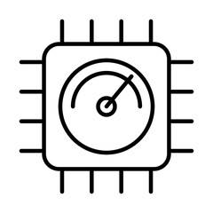 speed gauge line style icon