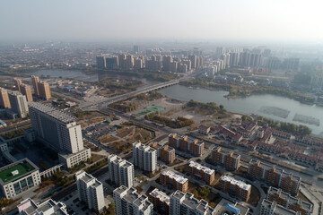 Obraz premium Urban Architectural Scenery, aerial photograph, China