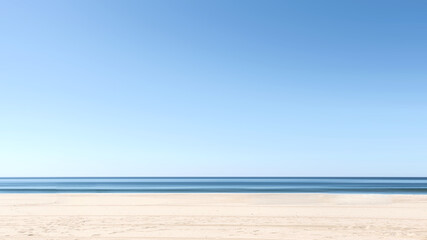 Fototapeta na wymiar white sand beach and blue sky