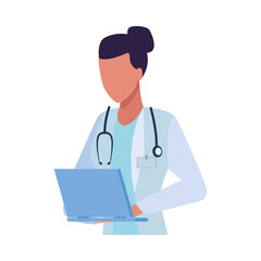 Fototapeta premium female doctor professional avatar character