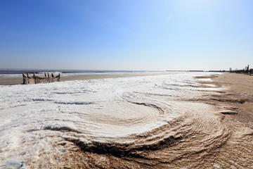 Natural coastal scenery in winter