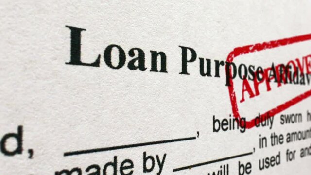 Loan purpose affidavit approved camera slide