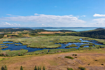 Fototapeta na wymiar Hungary Balaton Tihany peninsula with small lake