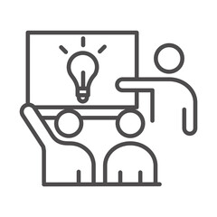 teach school and education teaching class students line style icon