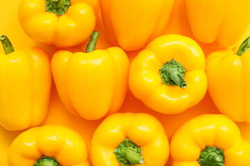 Yellow bell pepper as background
