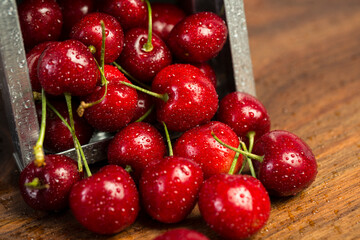 spilled healthy cherries farm to table