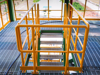 Ladder of step were used in power plant.