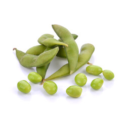 edamame beans isolated on white background