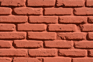 wall texture made with red bricks