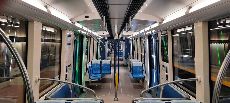 Interior of the new  Montreal Metro Train