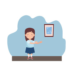 cute little girl avatar character