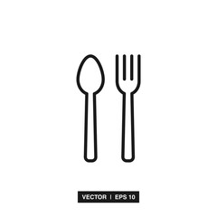 Fork spoon restaurant food icon