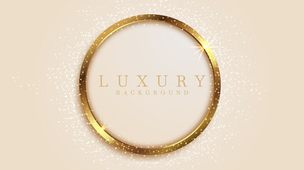 Luxury background with golden circle lines. vector illustration.