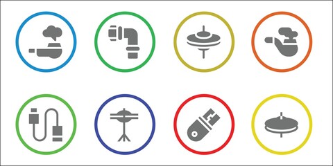 Modern Simple Set of connector Vector filled Icons