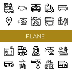 Set of plane icons