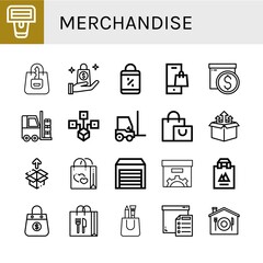 merchandise icon set