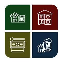 Set of mortgage icons
