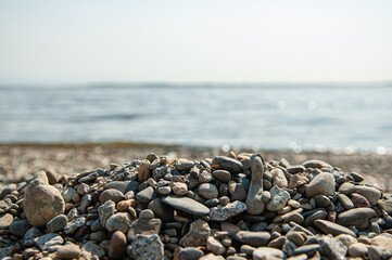 small stones on the beach
