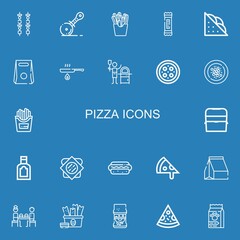 Editable 22 pizza icons for web and mobile
