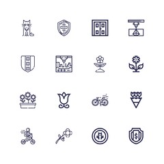 Editable 16 minimal icons for web and mobile