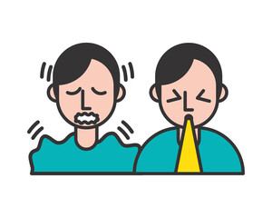 persons with covid19 symptoms characters