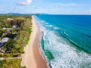 aerial view of Na Tai beach in Phang-Nga