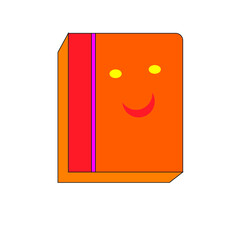 vector illustration of a book smile