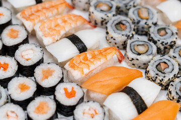Sushi Mix on White background