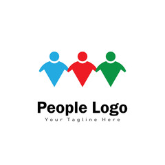People Logo Icon Design Vector 