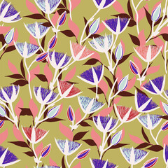 1698 Moody Flowers seamless pattern copy - 363068067