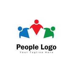 People Logo Icon Design Vector 