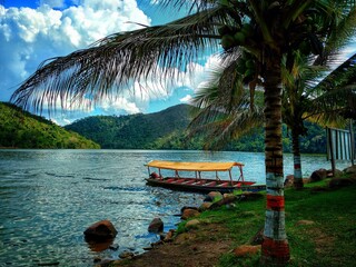 A beautiful place in the middle of the jungle around a lake, in Tarapoto, Peru
