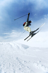 Naklejka na ściany i meble Skier jumping