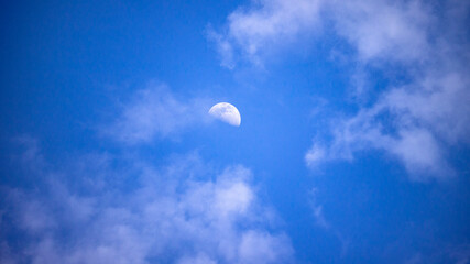 Moon over the clouds.