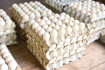 Produce eggs in the farm organic - Fresh eggs white duck egg box