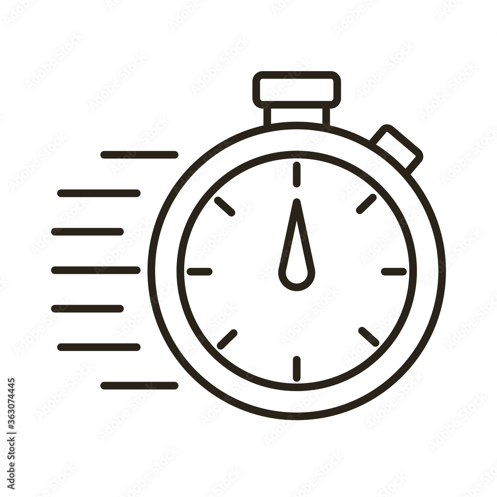 Poster chronometer timer line style icon