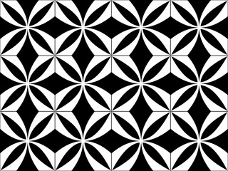 Fototapeta premium Seamless pattern design with floral background elements, beautiful ornaments, black, white, orange, pink, red, green, yellow, blue, gray, purple