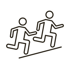 runners avatars figures line style icon