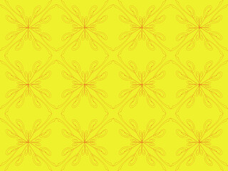 Seamless pattern design with floral background elements, beautiful ornaments, black, white, orange, pink, red, green, yellow, blue, gray, purple