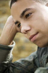 Boy in deep thought